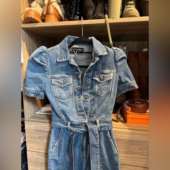 NEW with tags Retrofete Tori Jumpsuit - Denim - Picture 3 of 4